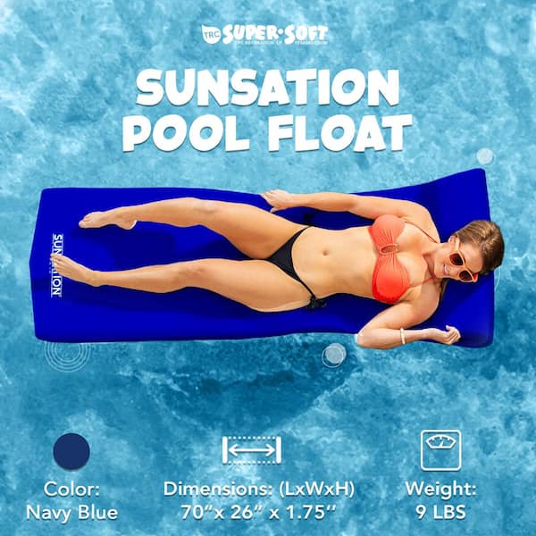 Navy Super Soft Sunsation Foam Swimming Pool Float