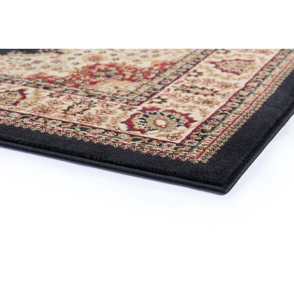 Sensation Black 9 ft. x 12 ft. Traditional Area Rug - thumbnail 4