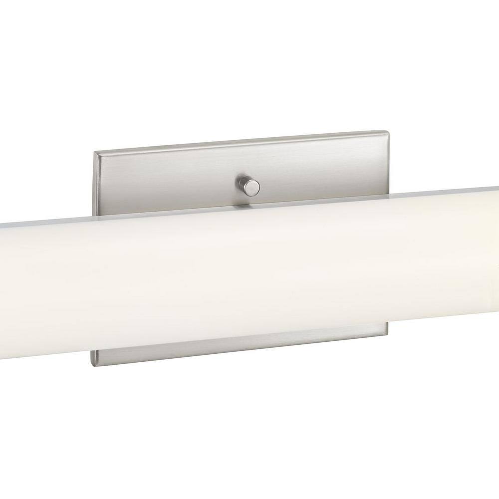 36" Brushed Nickel LED Linear Bath Bar with Acrylic Shade