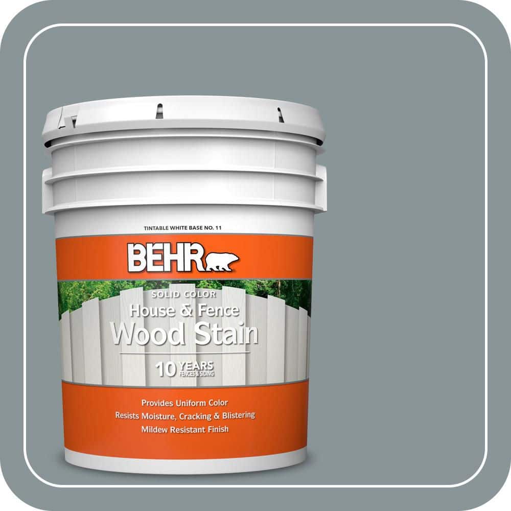 BEHR 5 gal. #SC-119 Colony Blue Solid Color House and Fence