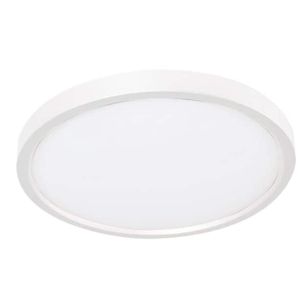 Edge Round 6 In. White Integrated LED Flush Mount