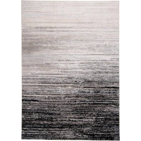 Weave & Wander Orin Black/Dark Gray 8 ft. x 11 ft. Abstract Area Rug