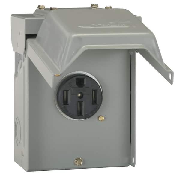  VEVOR 50 Amp RV Power Outlet Box, 125/250 Volt, Enclosed  Lockable Outdoor RV Receptacle Box, NEMA 14-50R Weatherproof Electrical  Panel, for RV Camper Trailer Motorhome Electric Car, UL Listed Outlet :  Automotive