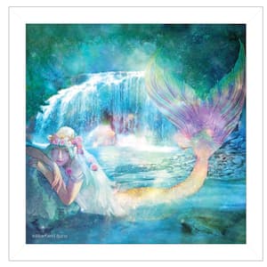 Woodland Cove Mermaid by Unknown 1 Piece Framed Graphic Print Fantasy Art Print 14 in. x 14 in. .
