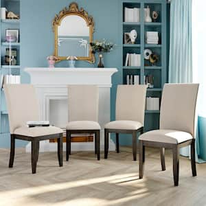 Beige Upholstered Dining Side Chair (Set of 4)