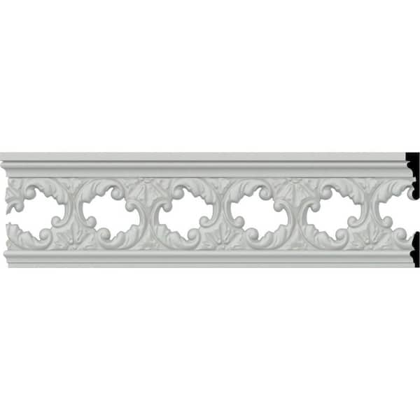 SAMPLE - 3/8 in. x 12 in. x 2-3/4 in. Polyurethane Jackson Pierced Panel Moulding