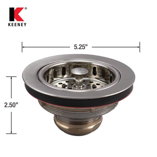 Keeney Chrome Bathtub Strainer with Screw in the Bathtub & Shower Drain  Accessories department at