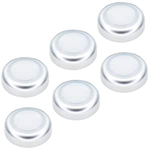 2.8 in. Round Under Cabinet Integrated LED Puck Light Brushed Nickle (6-Pack)