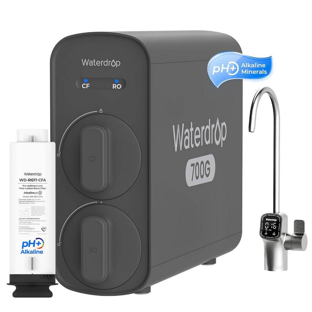 WD-G5P700A Alkaline Mineral pH+ Reverse Osmosis System 700GPD 8-Stage Smart LED Faucet Extra 1 G5P700A-CF Filter price history on PriceWatchPro