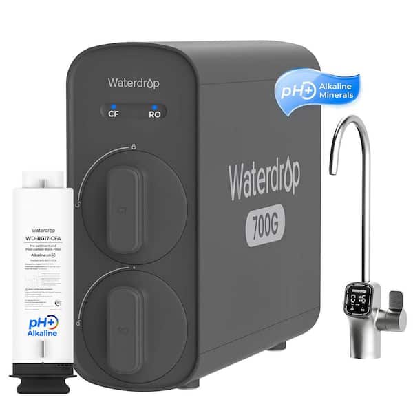 WD-G5P700A Alkaline Mineral pH+ Reverse Osmosis System 700GPD 8-Stage Smart LED Faucet Extra 1 G5P700A-CF Filter