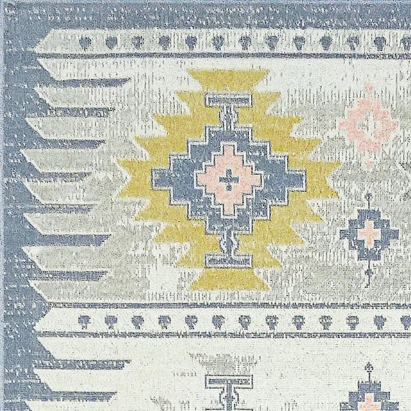 Ancient Garden Multi Panel 2 ft. x 8 ft. Indoor Runner Rug
