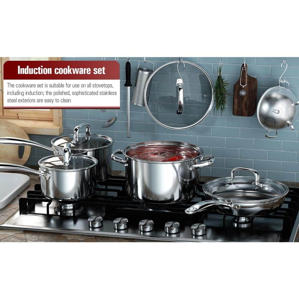 3-Quart Stainless Steel Saucepan with Glass Lid