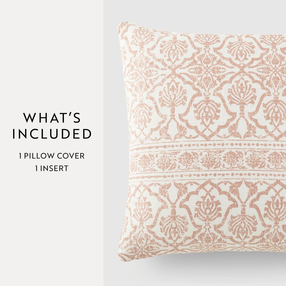 Elegant Antique Floral Rose Cotton Throw Pillow