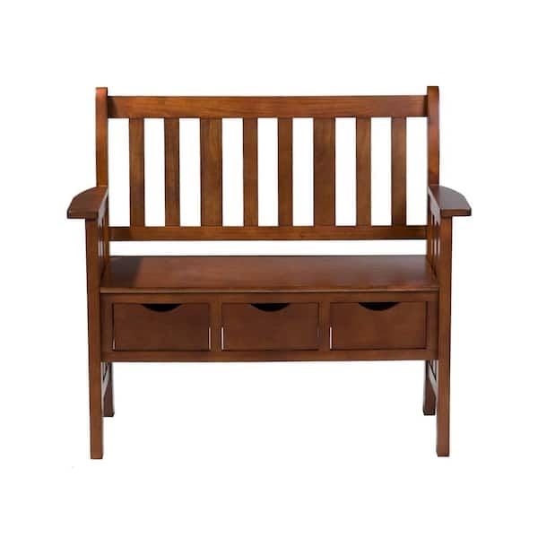 Unbranded 3-Drawer Country Bench in Oak