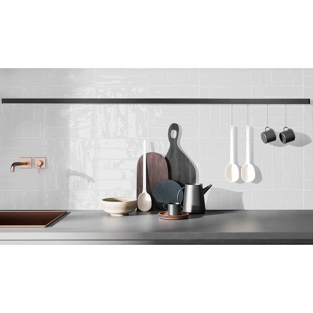 Nirvana Glossy White Ceramic 2x10 Subway Tile