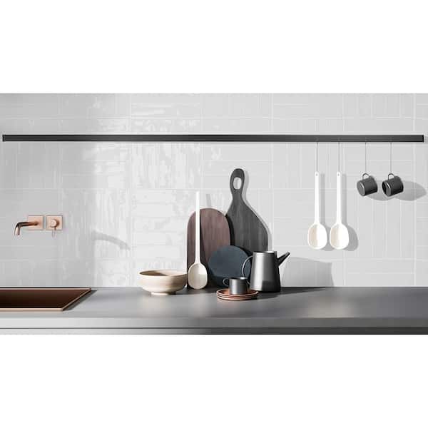 Compass Nirvana White 2 in. x 10 in. Smooth Glossy Subway Ceramic Wall Tile (3.17 sq. ft./Case)