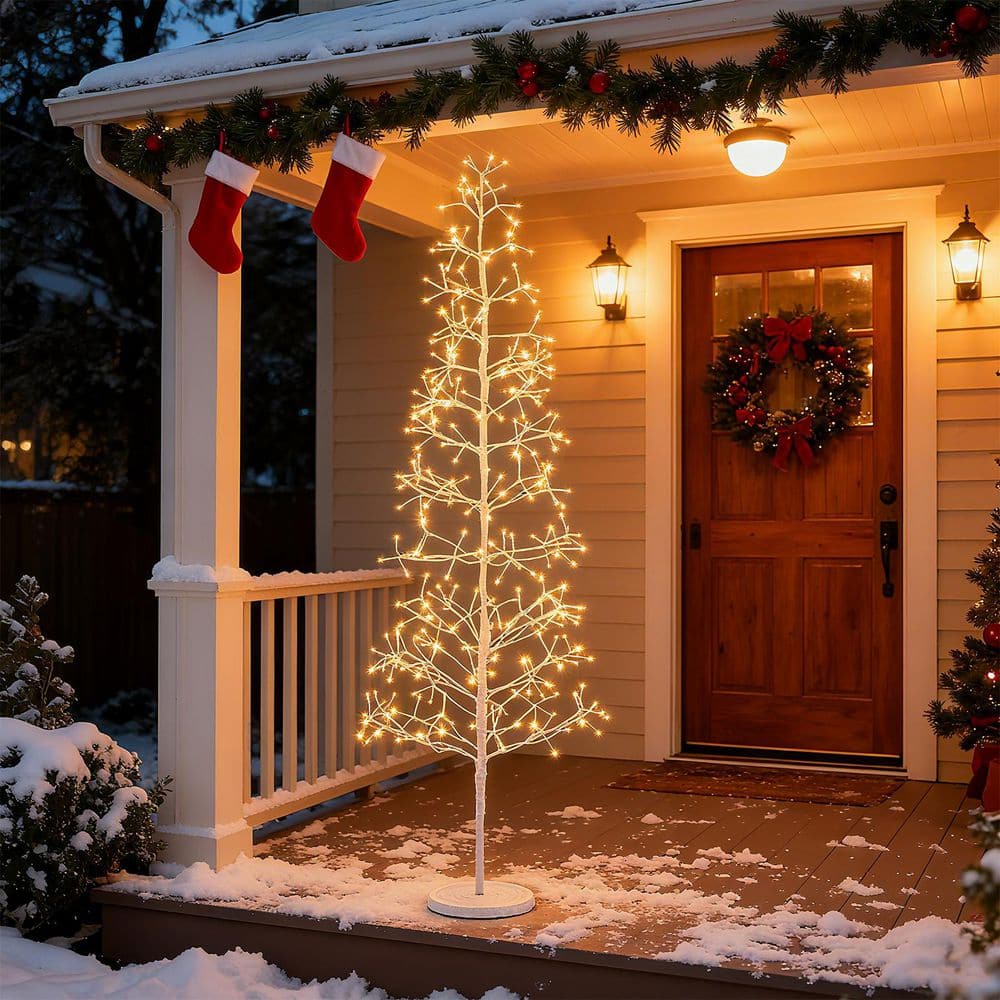 6 ft. Pre Lit Birch Twig Tree Artificial Christmas Tree 320 LED Lights price history on PriceWatchPro