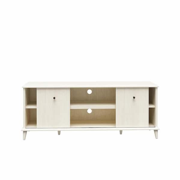 Ameriwood Home Farnsworth TV Stand fits TVs up to 55 in. Ivory Oak