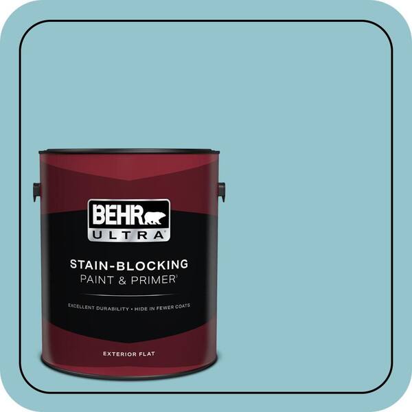 BEHR ULTRA 1 gal. #520E-3 Velvet Morning Flat Exterior Paint & Primer