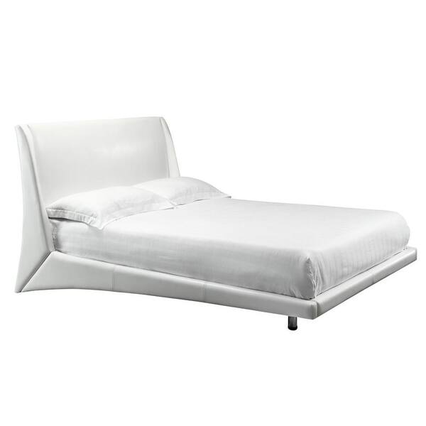 HomeSullivan Karove White Full-Size Floating Platform Bed-DISCONTINUED
