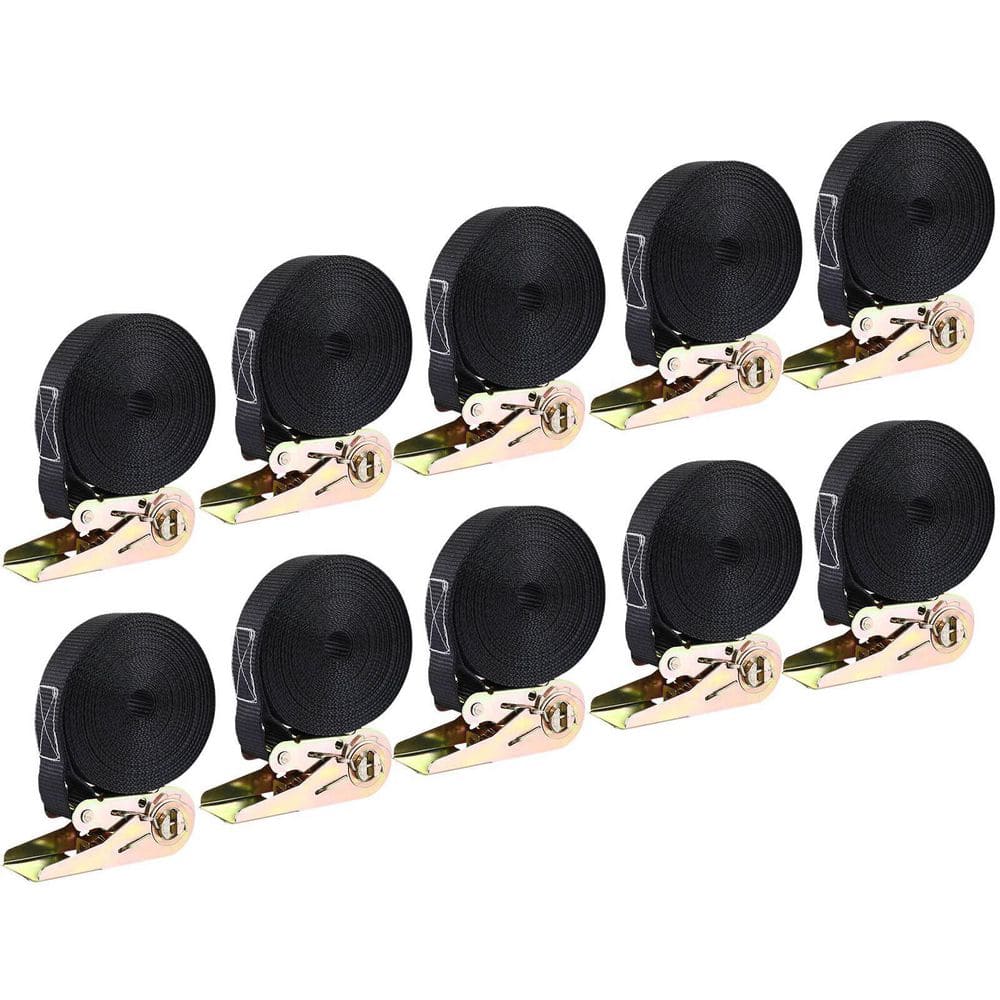 20 ft. x 1 in. No Hook Endless Ratchet Strap Heavy Duty Fastener 1760 lbs Break Strength Tie Down 10 Pack price history on PriceWatchPro