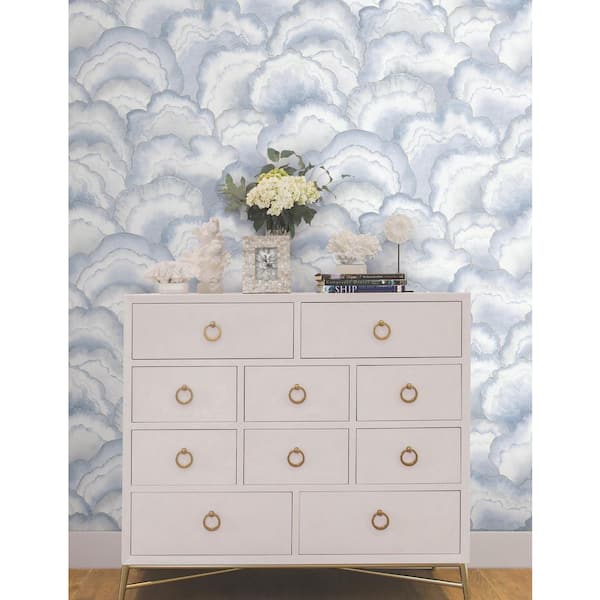 Blue Abalone Fans Peel and Stick Wallpaper