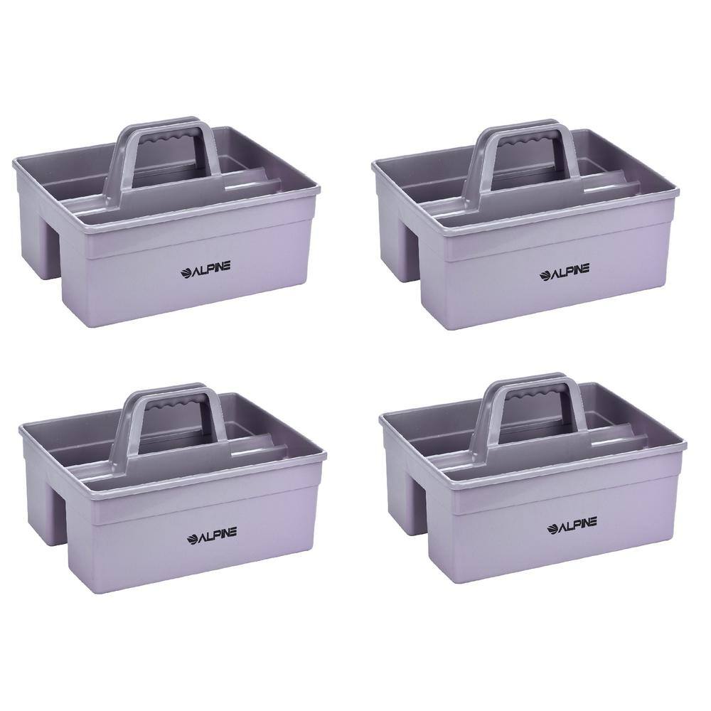 Alpine Industries Gray Plastic Organizer Cleaning Caddy (4-Pack) ALP486-S-4  - The Home Depot