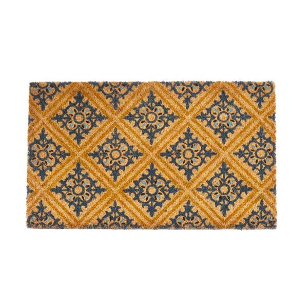 Litton Lane 30 In. x 18 In. Brown Coir Traditional Door Mat 042225 ...