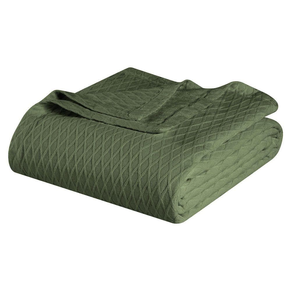 SUPERIOR Diamond Weave Forest Green Modern Classic Geometric All-Season ...
