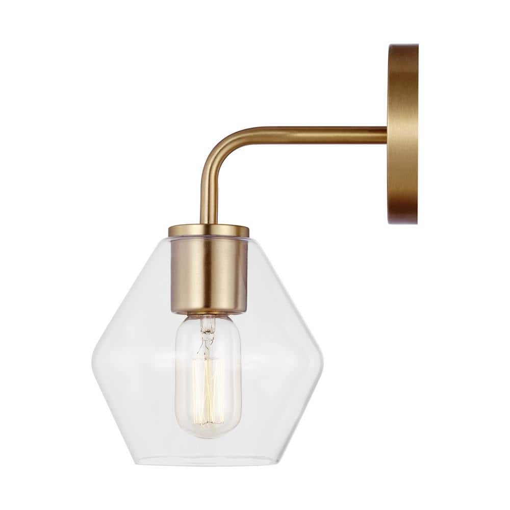 Jett Satin Brass Industrial Farmhouse 1-Light Bath Vanity