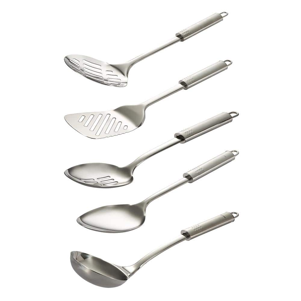 Hutzler Set of 12 Cook & Serve Melamine Utensils, White