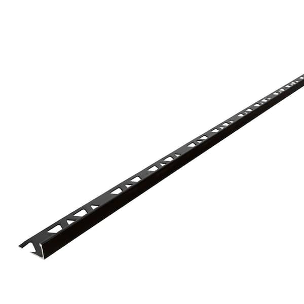 Matte Black 1.13 in. W x 96 in. L Aluminum 1/2 in. Tile Edge Trim