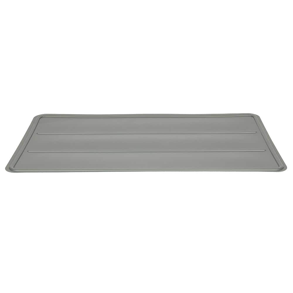 1pc Silicone Drawer Liner, Minimalist Grey Paw Pattern Waterproof Shelf  Liner For Household