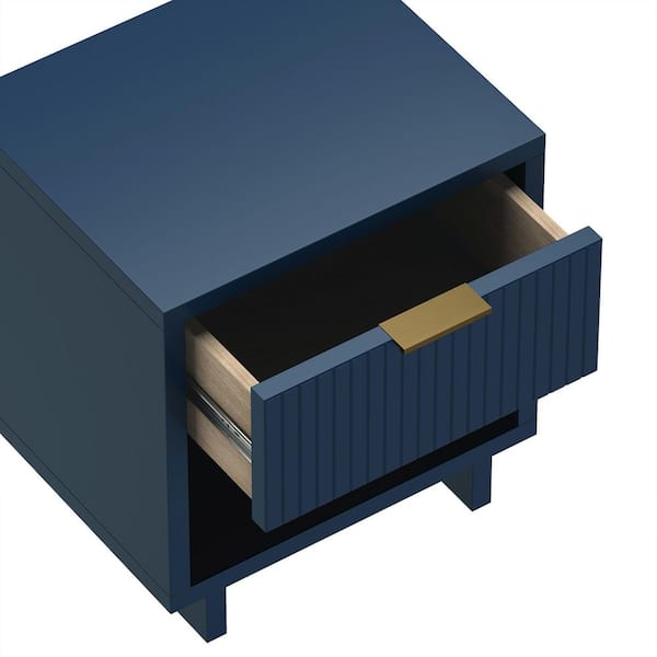 Manhattan Comfort Elara Contemporary Midnight Blue 1-Drawer 18.1