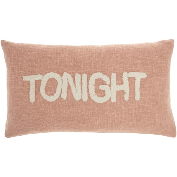 Mina Victory Lifestyles Blush 14 in. x 24 in. Rectangle Throw Pillow