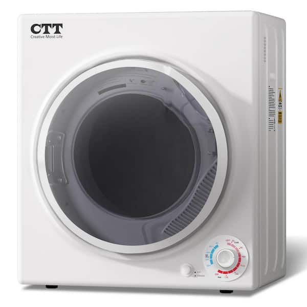 CTT 3.5 cu. ft. Vented Front Load Dryer in White with Multiple Filtration System, 4-Drying Modes and Stainless Steel Tub