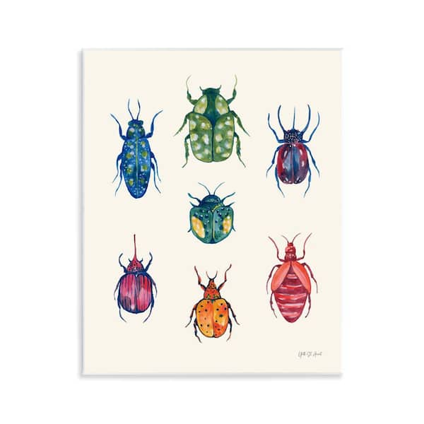 Stupell Industries Varied Beetle Chart by Yvette St. Amant Unframed Animal Graphic Art Print 14 in. x 11 in.