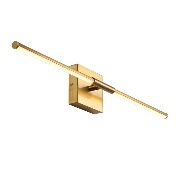 Makena 28 in. Gold Dimmable Integrated LED Metal Wall Sconce