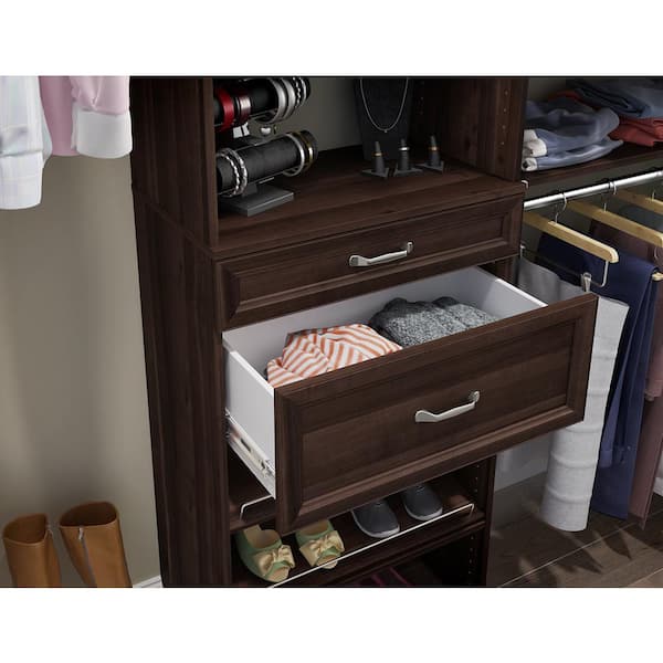 Style+ 10 in. x 25 in. Modern Walnut Traditional Drawer Kit for 25 in. W Style+ Tower