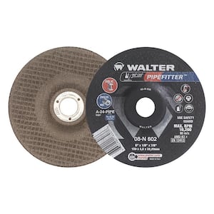 PIPEFITTER 6 in. x 7/8 in. Arbor x 1/8 in. T27 A-24-PIPE Pipeline Grinding Wheels (Pack of 25)