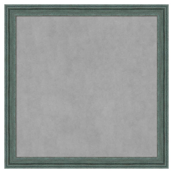 Amanti Art Upcycled Teal Grey 27 in. x 27 in Framed Magnetic Board