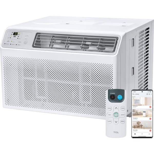 14,000 (DOE) BTU 115 Volts Smart Window Air Conditioner Cools 700 sq. ft. with Remote and Wi-Fi enabled in White