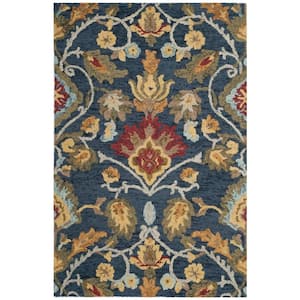 Blossom Navy/Multi 4 ft. x 6 ft. Floral Area Rug