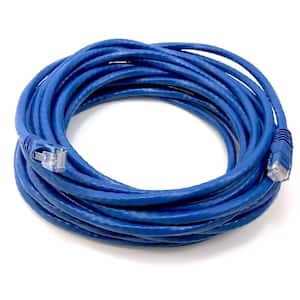 25 ft. CAT6 Unshielded Twisted Pair Ethernet Patch Cable Snagless/Molded Boot, Blue (10 per Box)