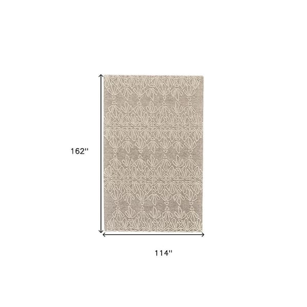 2 ft. x 8 ft. Tan, Ivory Geometric Area Rug