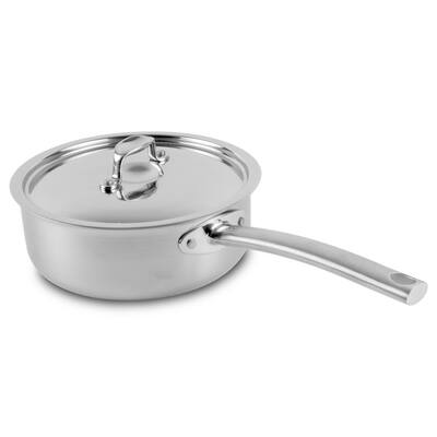 2.5 qt. Silver Stainless Steel Sauce Pot with Lid