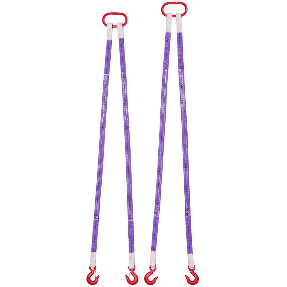 Lifting Sling Straps, 2-Pieces 2-Leg Polyester Bridle Sling with Hooks 4400 lbs. Capacity 5 ft. Heavy Duty Rigging Strap price history on PriceWatchPro