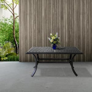 Halston Collection Espresso Brown Cast Aluminum Outdoor Coffee Table