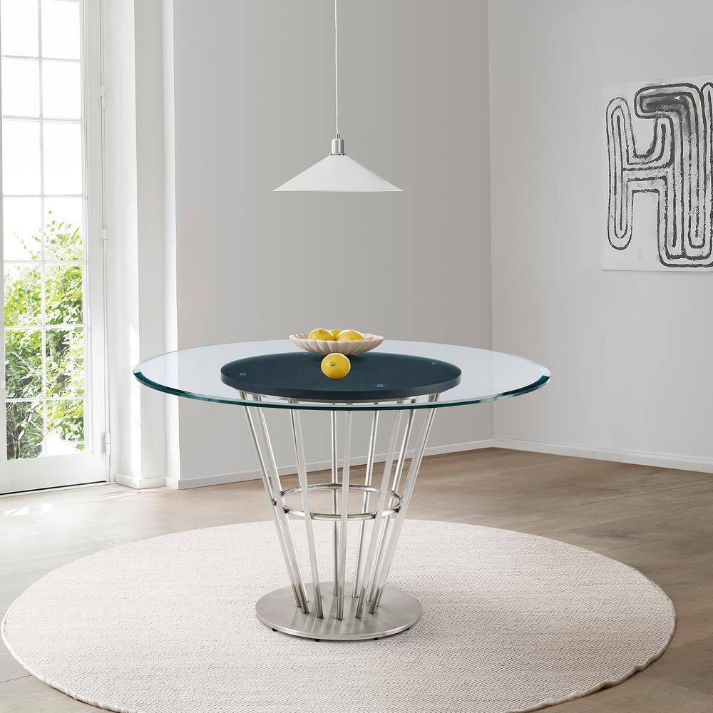 Stainless steel table base for glass top discount