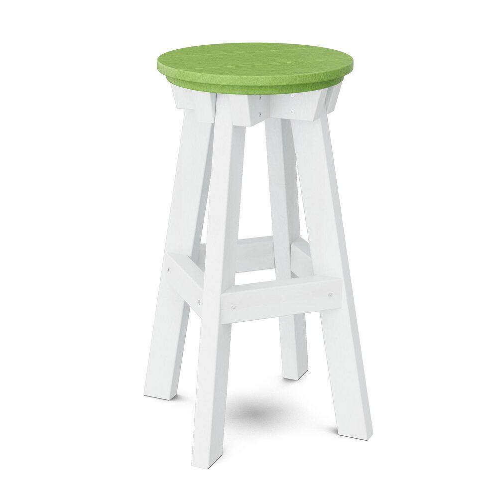 Heritage Lime Green and White HDPE Plastic Outdoor Bar Stool price history on PriceWatchPro
